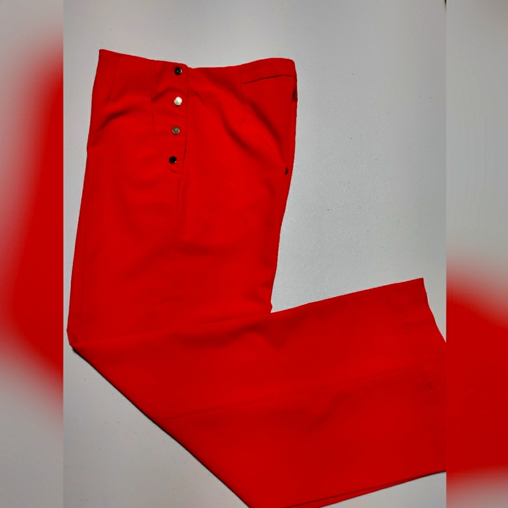 Size 4 Red Wide leg Trousers with Pockets